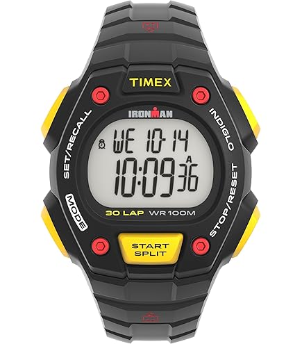 Timex Unisex Ironman Triathlon T200 42mm Watch - Red Strap Digital